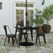 Merrick Lane Dryden Indoor/Outdoor Dining Table with Umbrella Hole, 36" Square All Weather Poly Resin Top and Steel Base